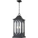 Mallorey 3 Light 10.5 inch Powder Coated Black Outdoor Hanging Lantern